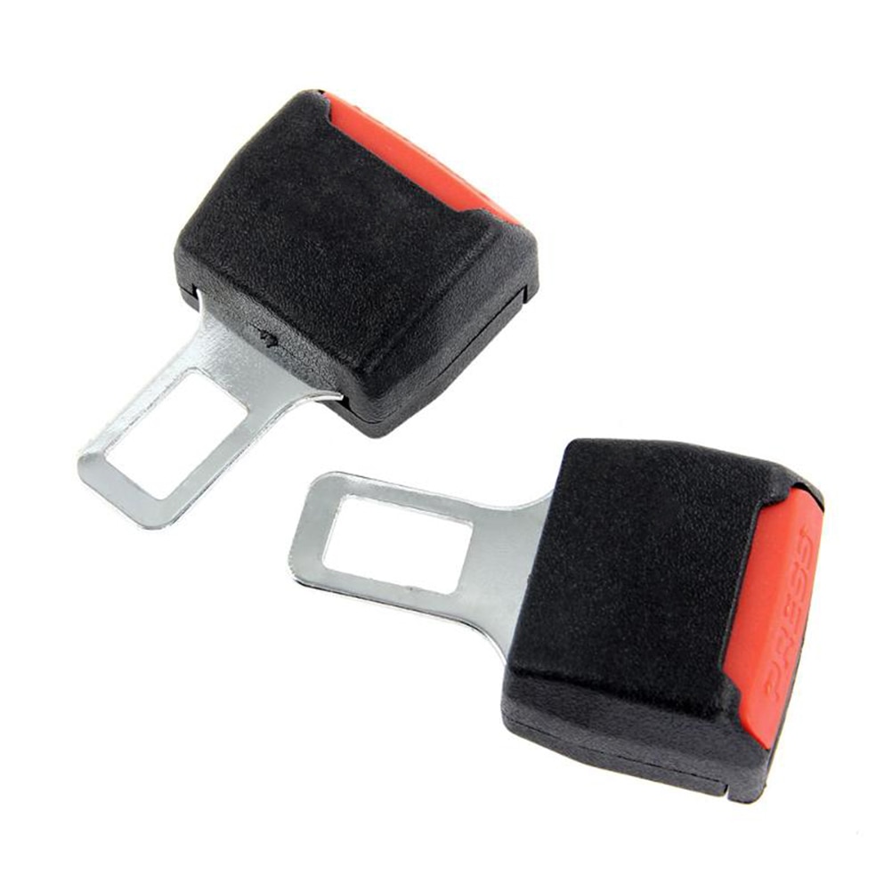 2Pcs Universal Car Seat Veiligheid Belt Uitbreiding Extender Gesp Clip Plug Auto Veiligheid Gordel Clip Gesp Clip Extension (zwart)