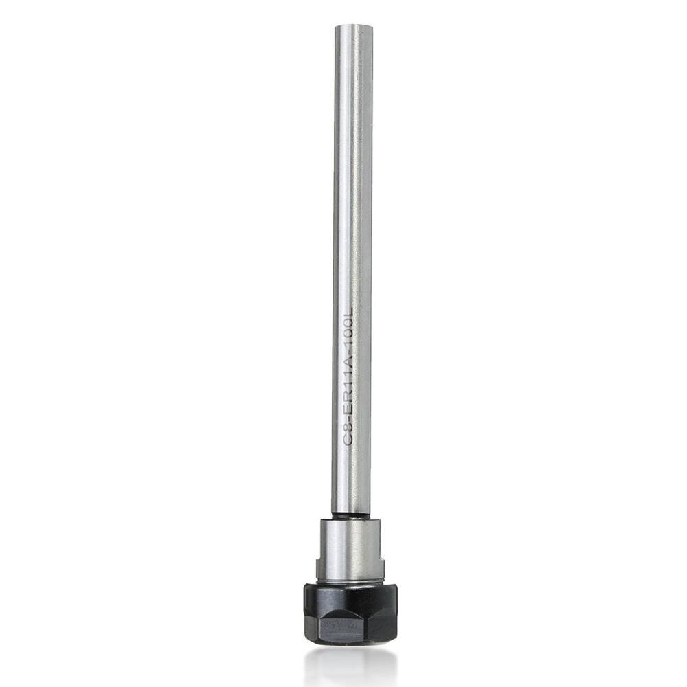 Juego de varilla de extensión de vástago recto de procesamiento profundo CNC, 8mm, C8, ER8, C8, ER11, 8MM, mandril de arbor para cortador de fresado de máquina CNC, 1 Juego