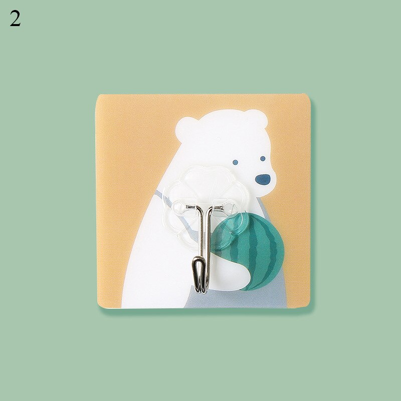 Wall Hooks Sticky Hook Hanger Adhesive Sticker Home Decor Cartoon Hook Wall Hanging 7cm Waterproof Nail-Free Invisible Sticker: 2