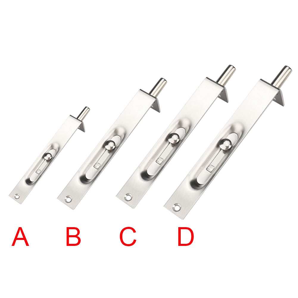 Anti Theft Door Bolt Practical Concealed Home Easy Install Security High Hardness With Screws Latch Stainless Steel Gate Durable