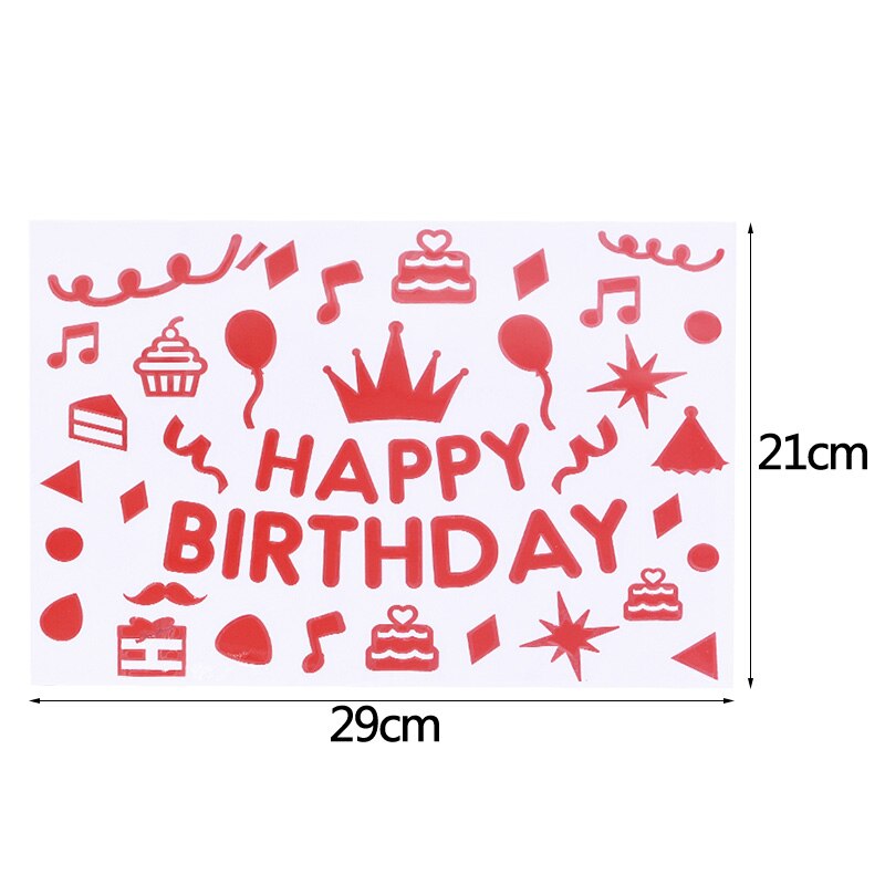 1sheet Happy Birthday Stickers Scrapbooking Birthday Balloon Stickers Kids Adult Birthday Party Decorations Accessories