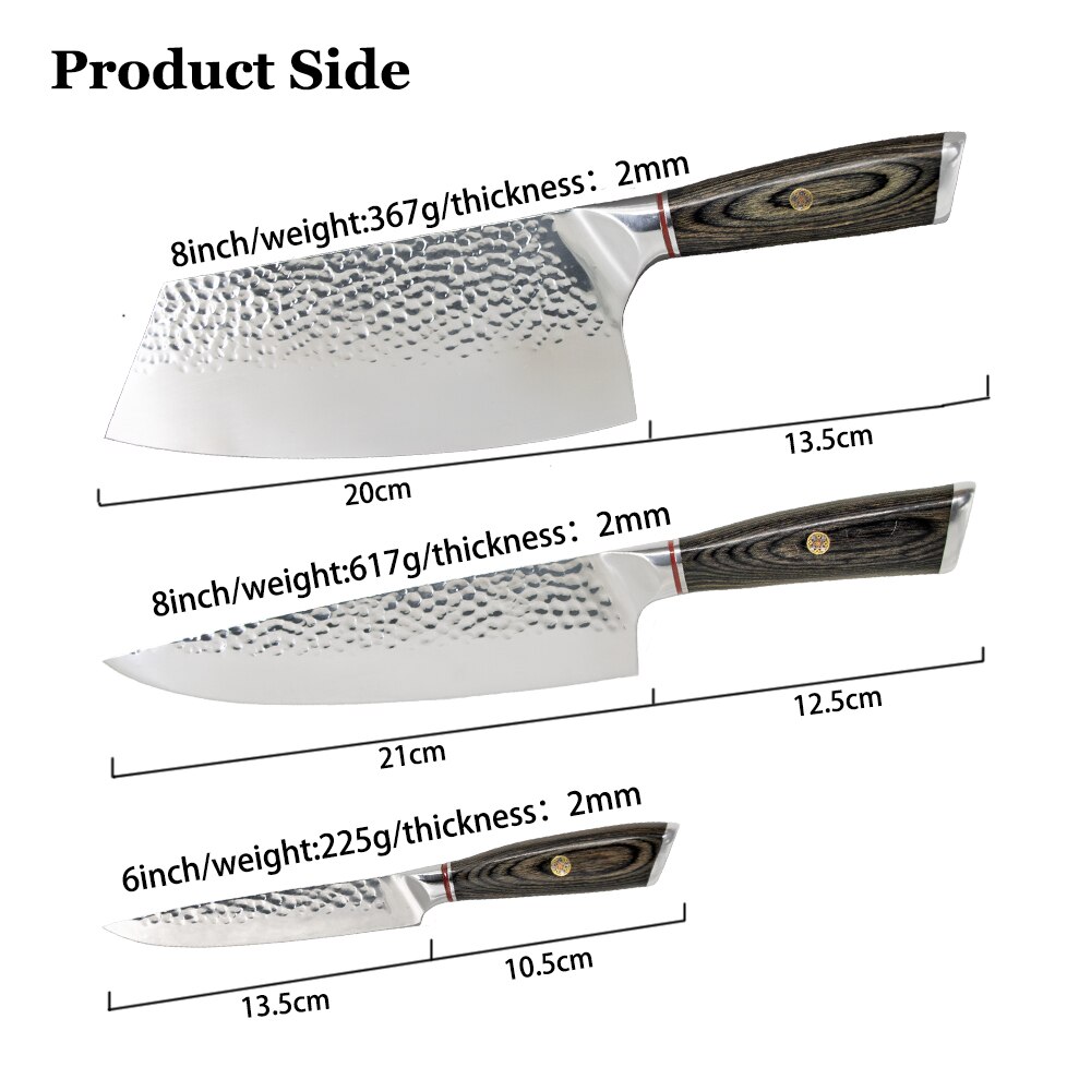 Stainless Steel Kitchen Knives Set Forged Kitchen Knife Japanese Chef knife set Slicer Nakiri Paring Knife Meat Cleaver Knife
