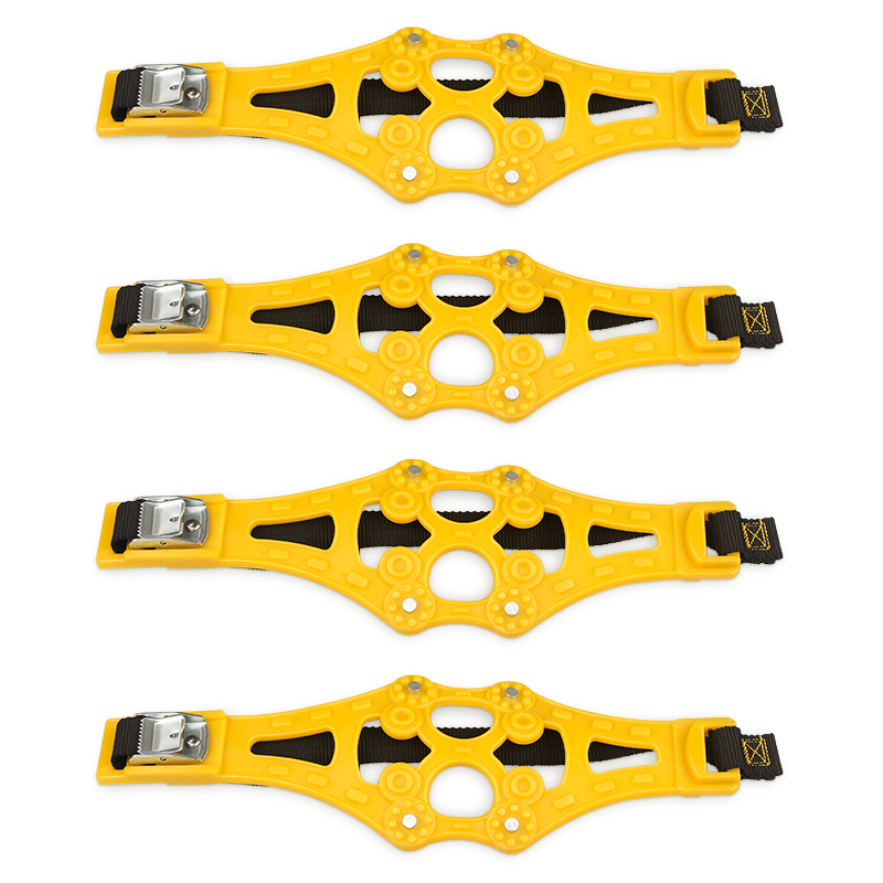 Correntes antiderrapantes para pneu de neve, correia de pneus ajustável universal para inverno 4 drive: 4PCS Yellow