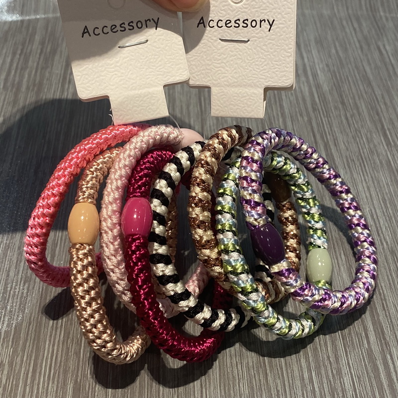 4 stks/set Vrouwen Hoge Elastiek haar elastiekjes Weave Rubberen Bandjes Voor Armbanden dames elastieken haarelastiek knekki haar elastiek Mode knekkies haar elastiek haarelastiekjes dames