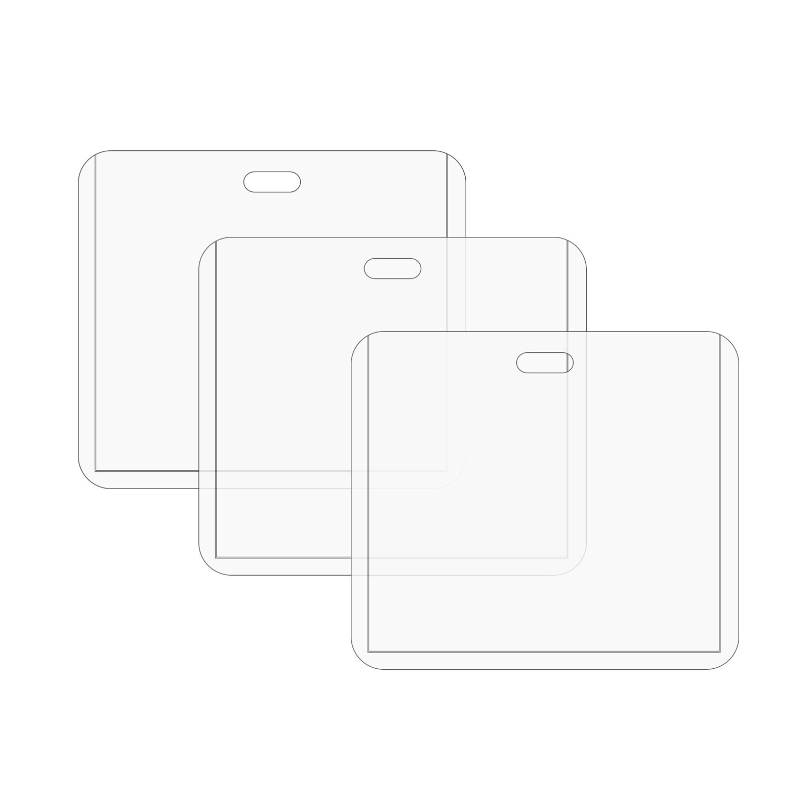 Funda para tarjeta de identificación, Protector de Pvc impermeable, carcasa para tarjetas de identificación, transparente: 3pcs