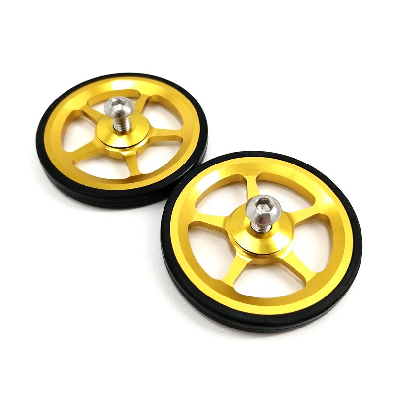 Brompton Rear Rack Easywheel 60mm Aluminum Alloy Easy Wheel Folding Bike Cargo Racks Accessories