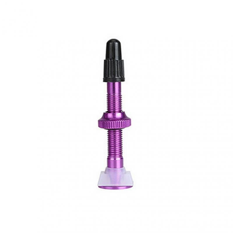 Mountain Bike Vacuum Nozzle Aluminum Alloy Vacuum Extension Nozzle Tubeless French Valve MTB Road Bicycle Accessories: purple 40mm