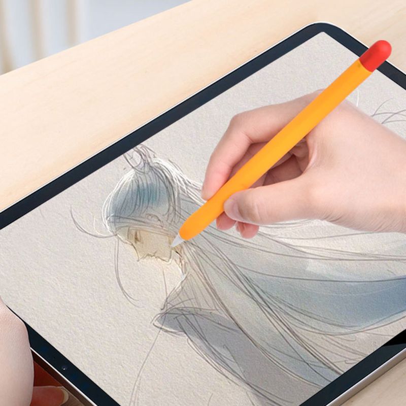 Capa de segurança protetora para apple pencil 2 anti-choque anti-perdido slicone capa de manga para ipad tablet touch pencil 2 kits
