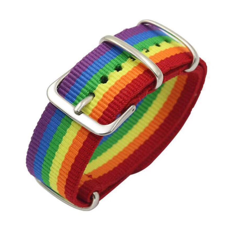 Parejas pulsera de arco iris ajustable mujer pulsera para chica Correa brazaletes coloridos de San Valentín vacaciones