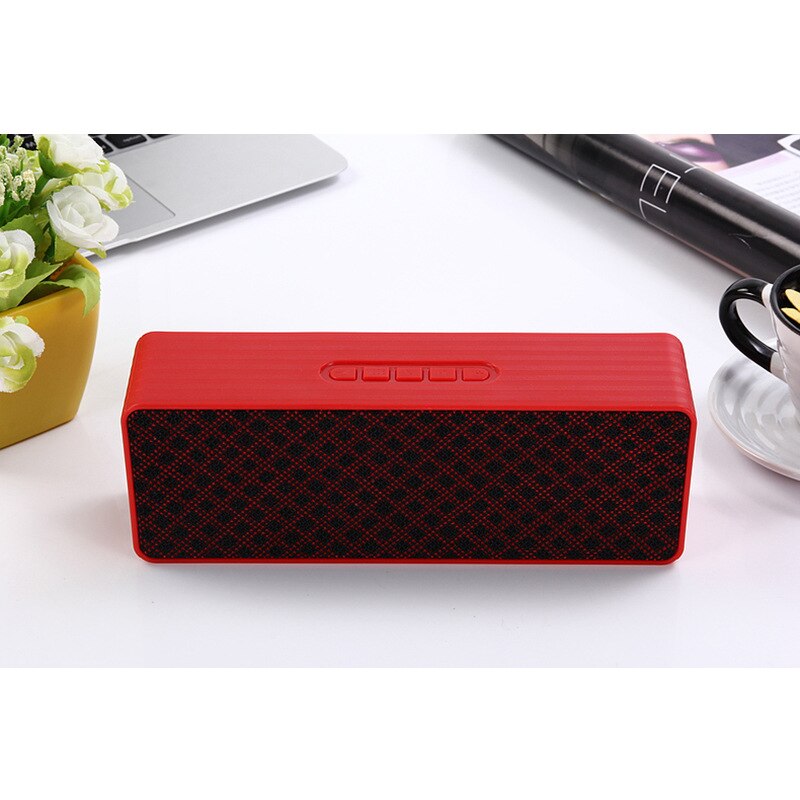 Bluetooth Speaker Kaart Met Radio Functie Speaker Rechthoekige Outdoor Bluetooth Speaker: Rood