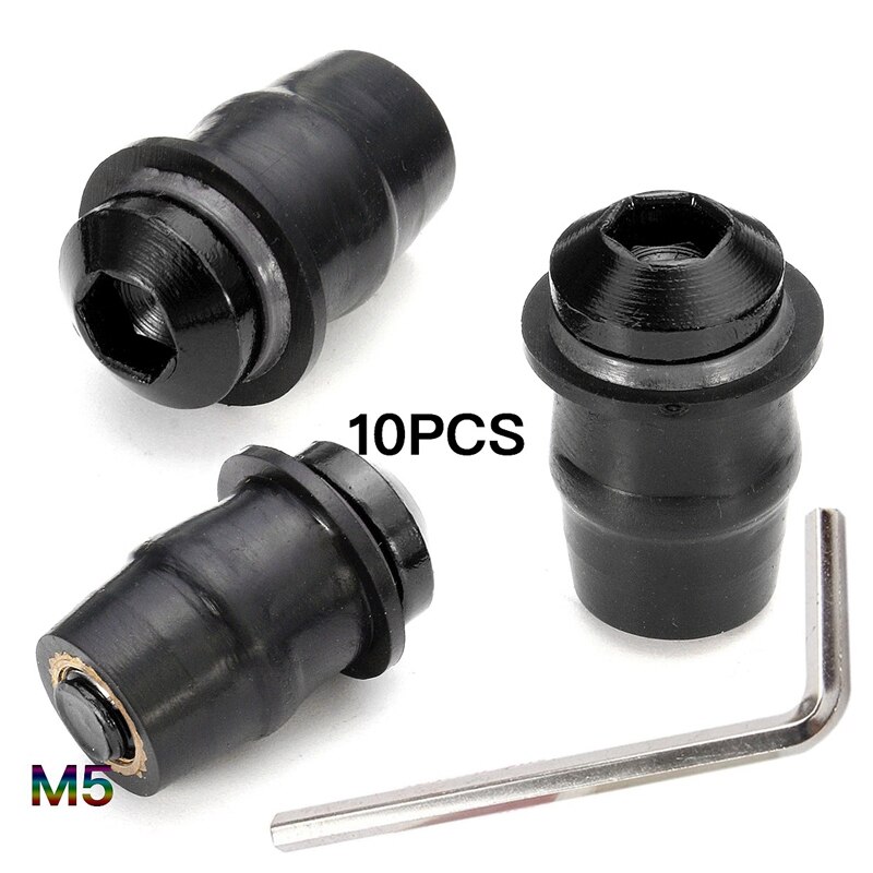 10pz 5 millimetri di trasporto Del Motociclo Vite Accessori Parabrezza Universale di Fissaggio A Vite Decorativa dado