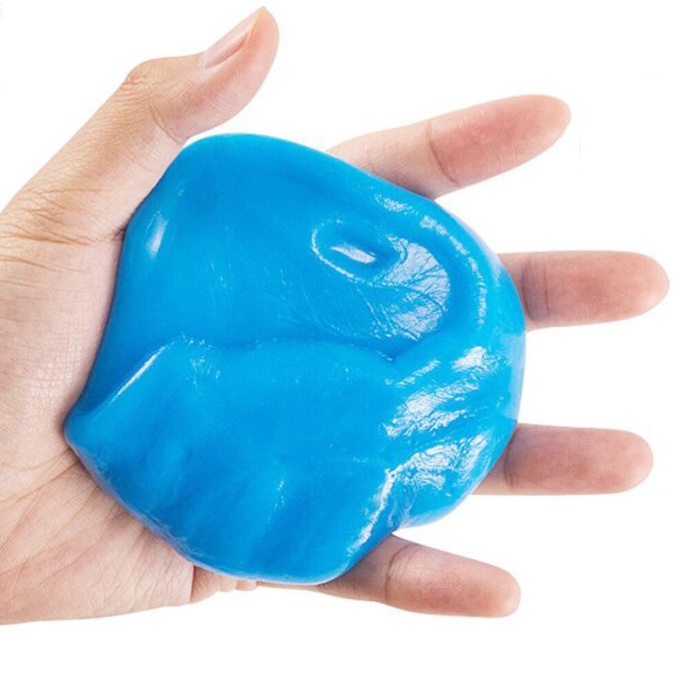 Arcilla limpiadora de barro para coche, herramienta de limpieza de polvo reutilizable para teclado de ordenador de casa al aire libre, color azul