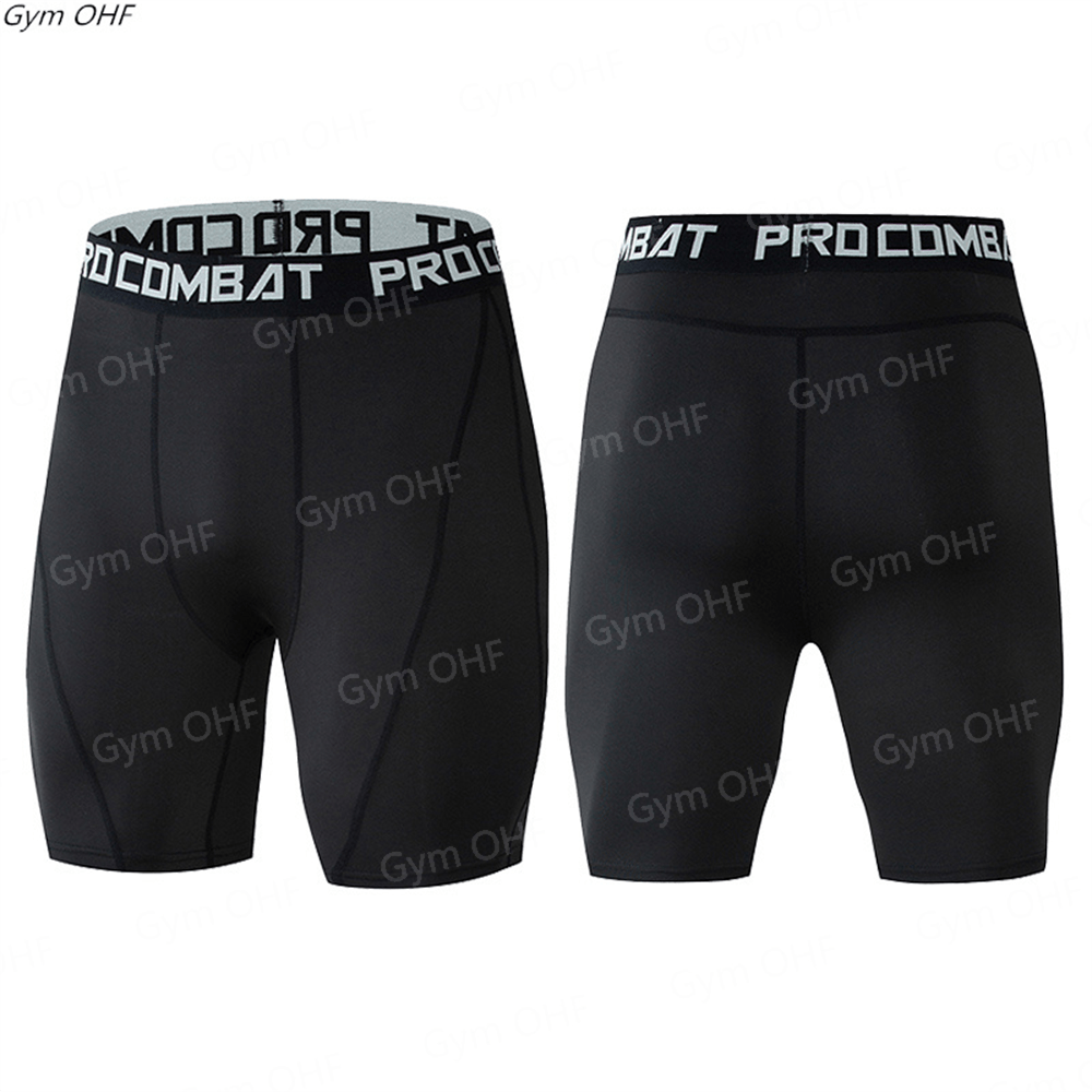 Men Bodybuilding Shorts Fitness Compression Leggings Workout Inseam Outfit Male Muscle Alive Elastic Skinny Tights S-3X
