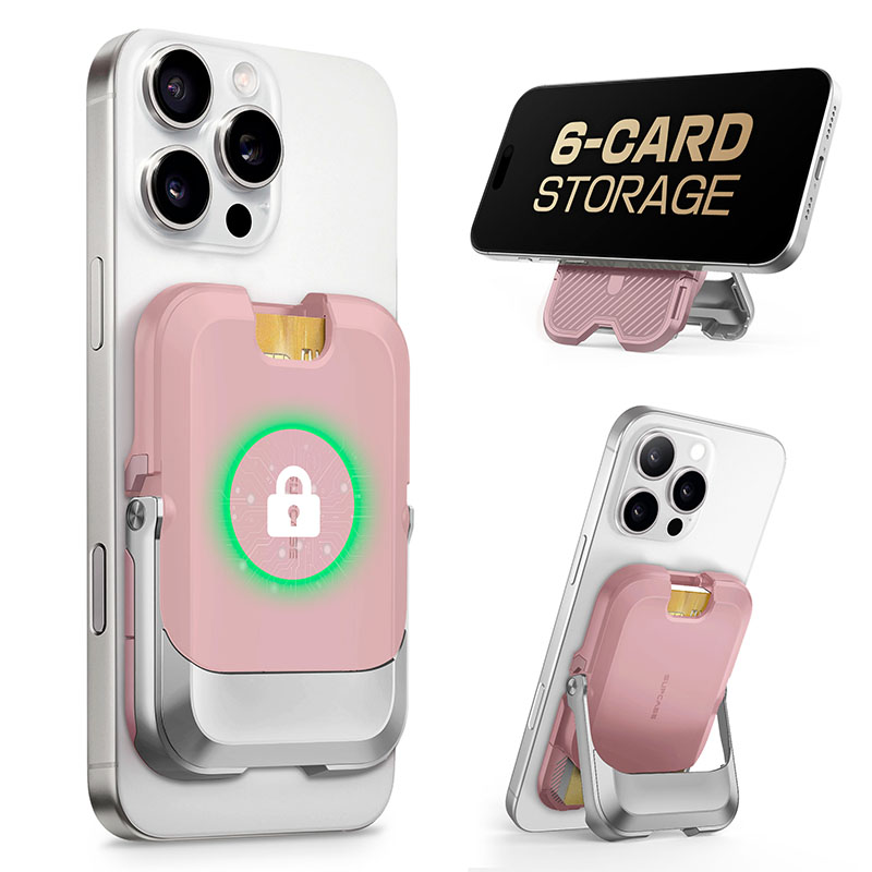 SUPCASE Magnetic Wallet Phone Stand Card Holder para iPhone Serie 16/15/14/13 Cerradura magnética fuerte Cartera MagSafe con soporte: YELLOW