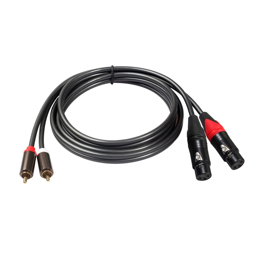 2Rca Mannelijke Roterende Dubbele Vrouwelijke Audio Kabel Vergulde Video Lijn Camera Audio Kabel Adapter Duurzame Kabel