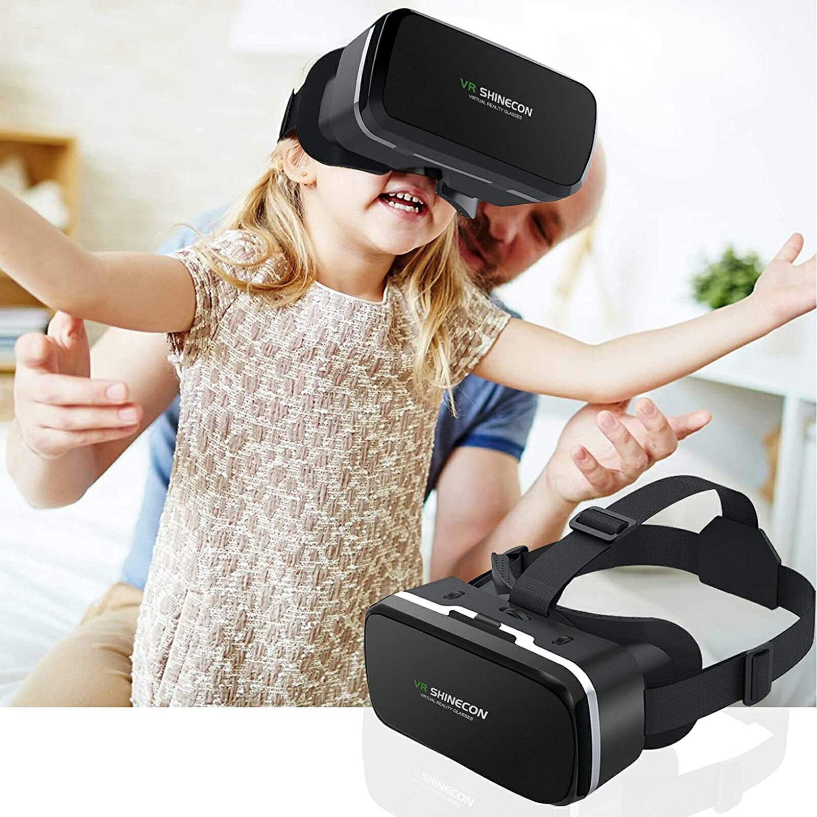 Lunettes 3d de réalité virtuelle 360 films, pour Smartphone, casque Vr avec contrôleur