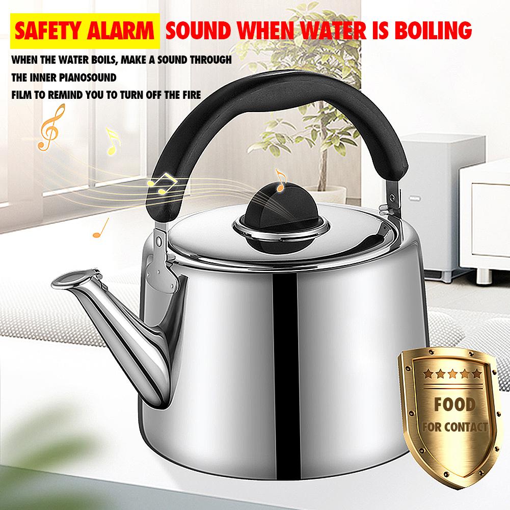 Camping Stainless Steel Electric Tea Kettle Whistling Teapot Milk Water Coffee Kettles for Universal Induction Cookers Gas Stove