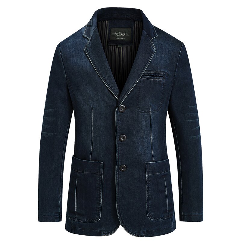 neue Männer Frühling Mens Jeans Jacke Mantel Männlichen Denim Blazer Jacke Anzug Männer Business Casual Anzug top