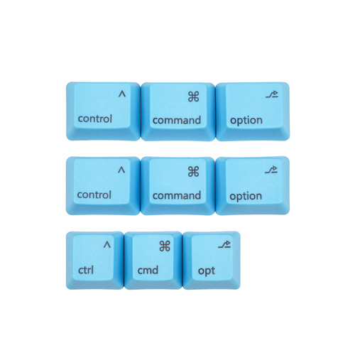 OEM Dye Sublimation Keycaps for Apple Key MAC Key Supplement Command Key Option Key Control Key Supplement /Replacement Keycapss: Blue