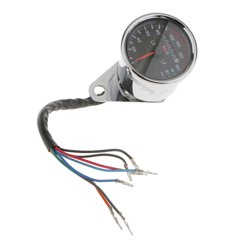 Universal Dual Motorcycle Odometer Speedometer Gauge LED Signal Light Lamp