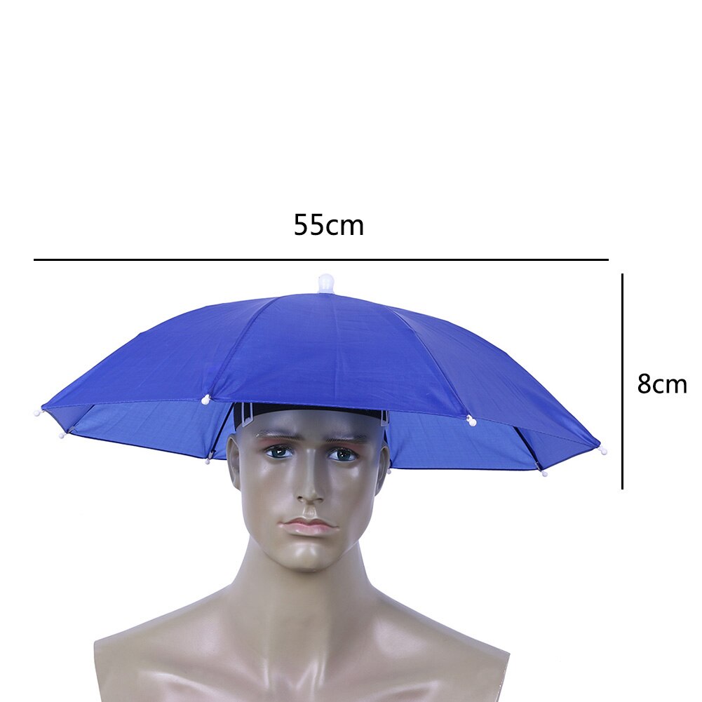 Portable Fishing Cap Outdoor Sport Umbrella Hat Anti-Rain Hiking Travel Camping UV Anti-Sun Umbrellas Hats Sun Protector Caps: D