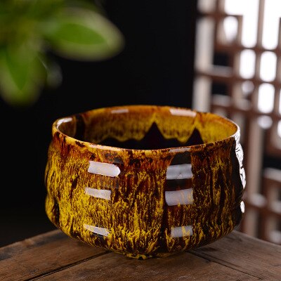 Tasse à thé glaçure grand Volume, bol à thé vert japonais en céramique, cérémonie japonaise Chawan, , accessoires: H