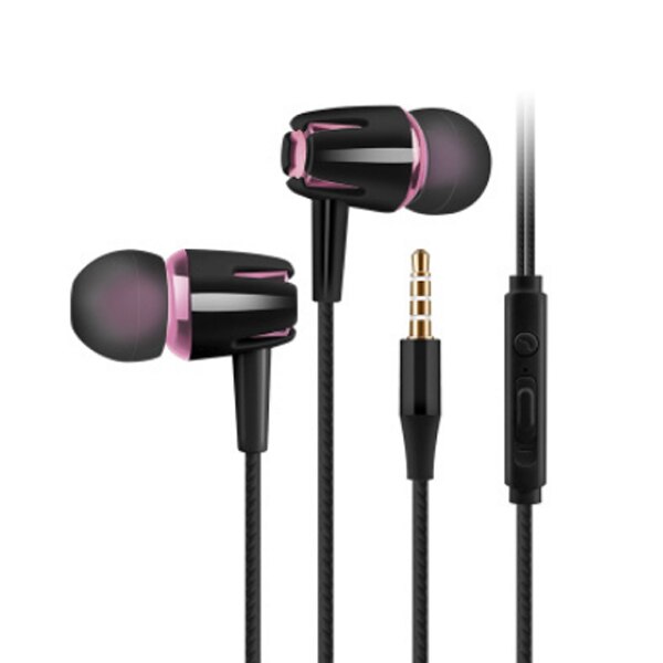 ! ACCEZZ In-Ear Oordopjes Voor iPhone 6 s 6 5 s Xiaomi Samsung Huawei 3.5mm Jack Koptelefoon Sport Oordopjes Bass stereo Headset Met Microfoon: Paars