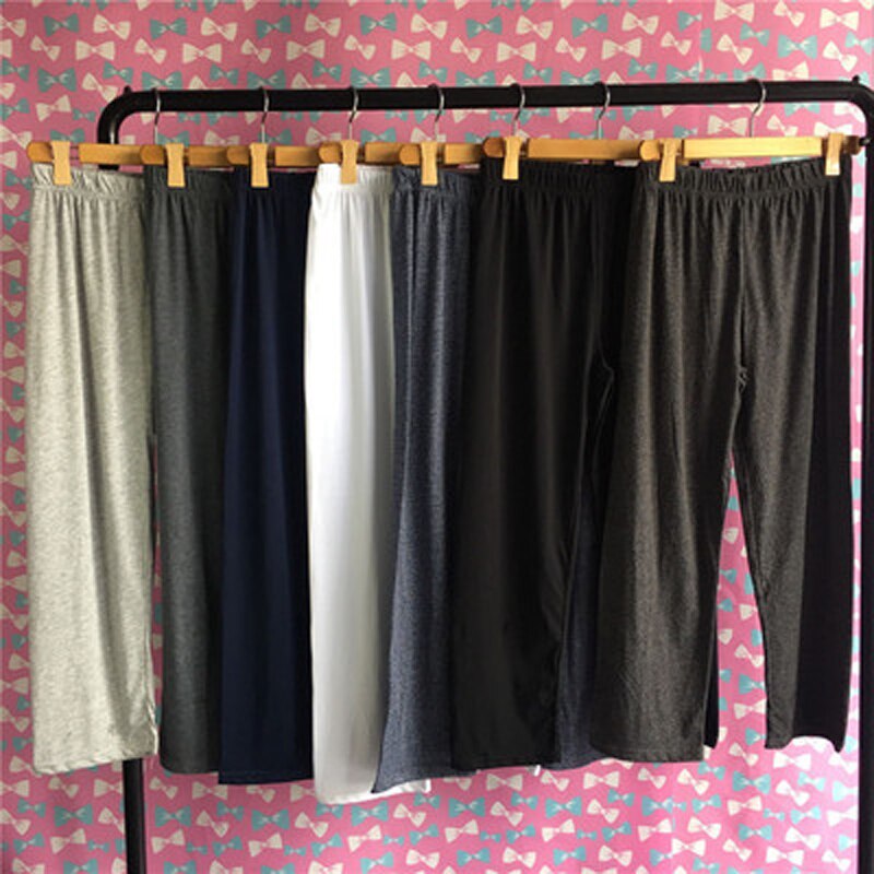 Pyjama en coton confortable pour homme, pantalon de salon, ample,