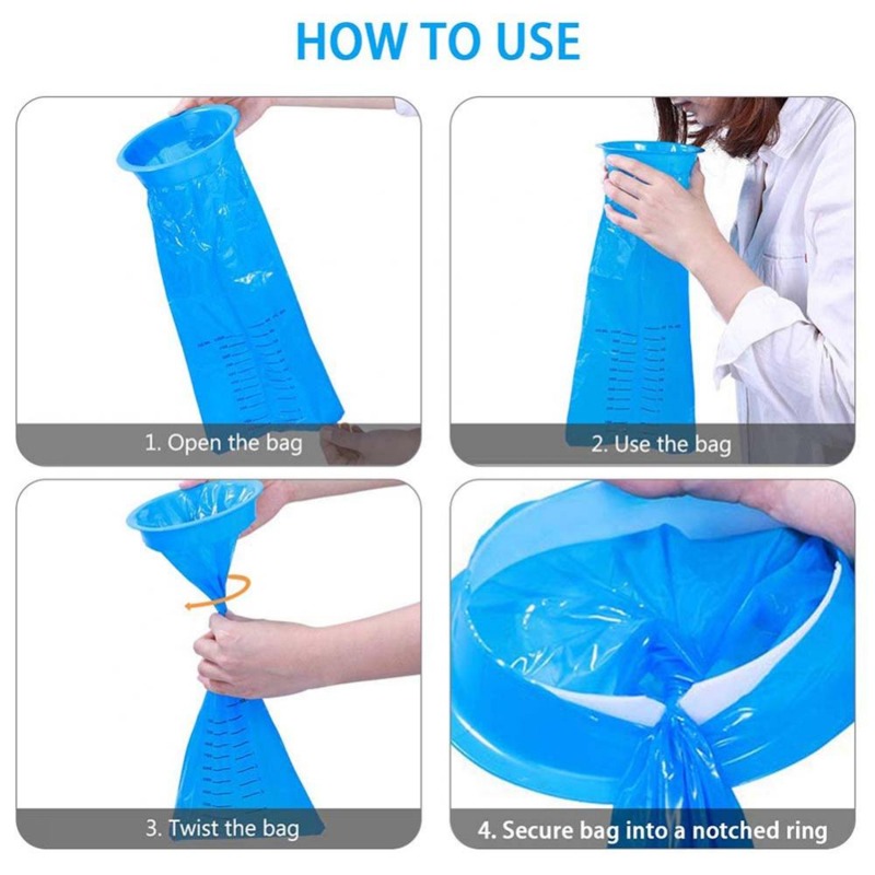 Bolsa desechable para viaje, coche, avión, mareo en movimiento, náusea, vómito, 10 Uds., 1000ML