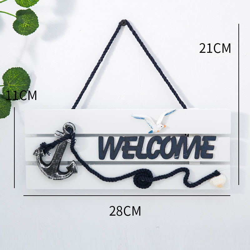 Mediterrane oceaan stijl hangende bord, creatieve houten toiletdeur decoratie, bar, coffeeshop, huis: Blauw