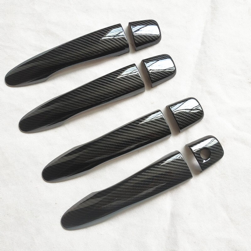 For Renault Koleos II MK2 Accessories Door Handle Cover Covers Trim Plastic Imitation Carbon Fiber