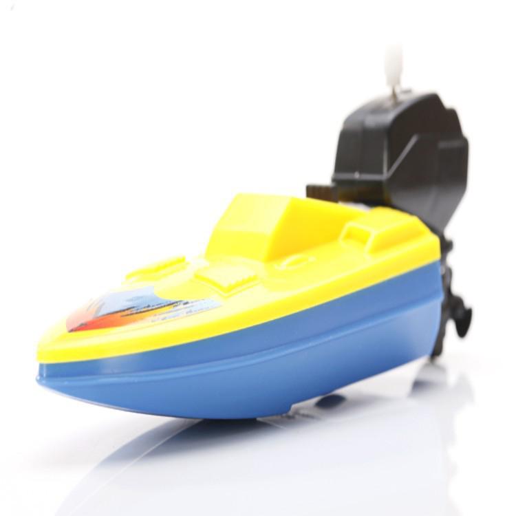Kuulee Simulate Inflatable Clockwork Boat Ship Kids Swimming Bathing Toy for Bathroom Beach Pool: Default Title