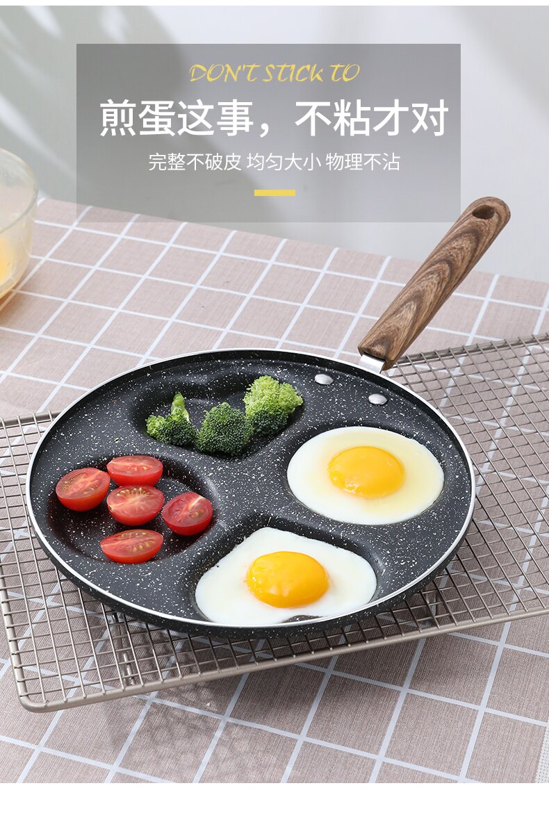 Omelette poêle antiadhésive ustensiles de cuisine ménage quatre trous petit déjeuner poêle oeuf frit poché oeuf casserole oeuf boulette Pot moule