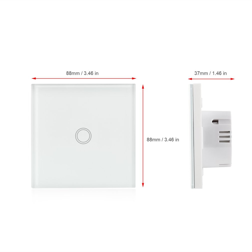 1 Way Smart Home Muur Touch Schakelaar Eu/Us/Uk Standaard Led Indicator Afstandsbediening Touch Schakelaar Draadloze lichtschakelaar