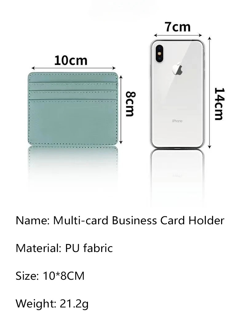Práctico tarjetero bancario personalizado de , tarjetero portátil de cuero PU para hombre y mujer