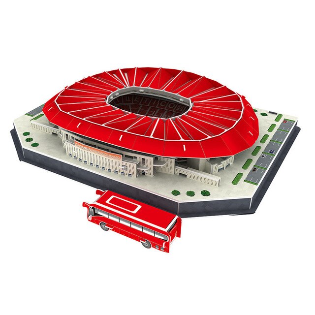 3D Puzzle toys World famous football stadium 16 styles models Camp Nou, Bernabeu,Old Trafford etc. kids diy papercraft models: 166