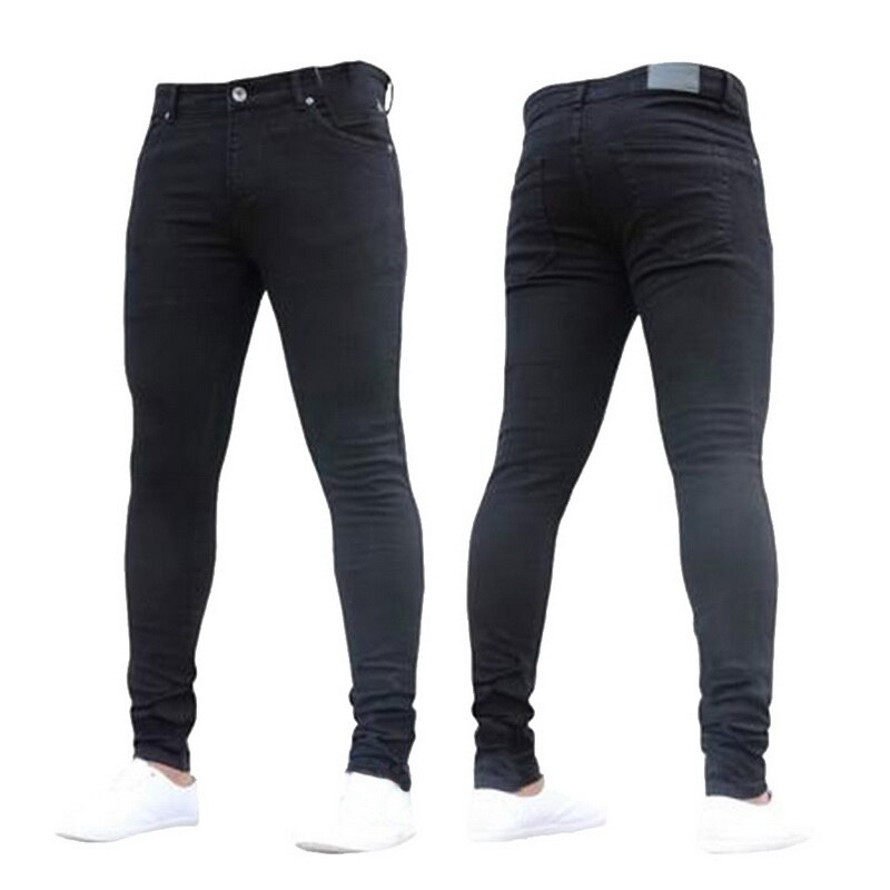Zwart Plus Size 3XL Runing Broek Mannen Sport Stretch Broek Fitness Strakke Kleding Mannelijke Blauwe Skinny Broek Jogging Workout: Black / S