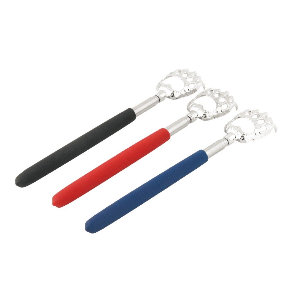 1 Pc Bear Claw Gezonde Rug Scratcher Zinklegering Draagbare Uitschuifbare Handy Pocket Pen Clip Terug Scratcher