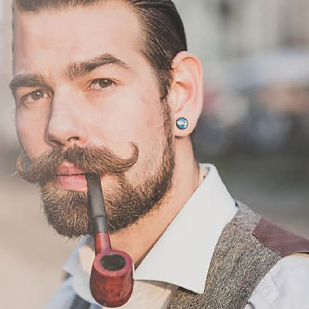 Roues d'entraînement de Moustache de guidon de Gel de silice en bois pour les hommes modèle de style de Moustache de Salon pour l'outil de coupe de mise en forme de barbe