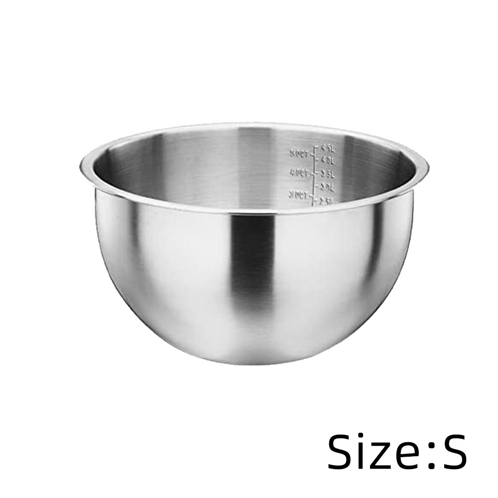 Rvs Kommen Mengkom Met Schaal Diepe Mengen Ei Kommen Keuken Metalen Kom Voor Bakken Salade Koken Bakken Accessoire: Diameter 16cm