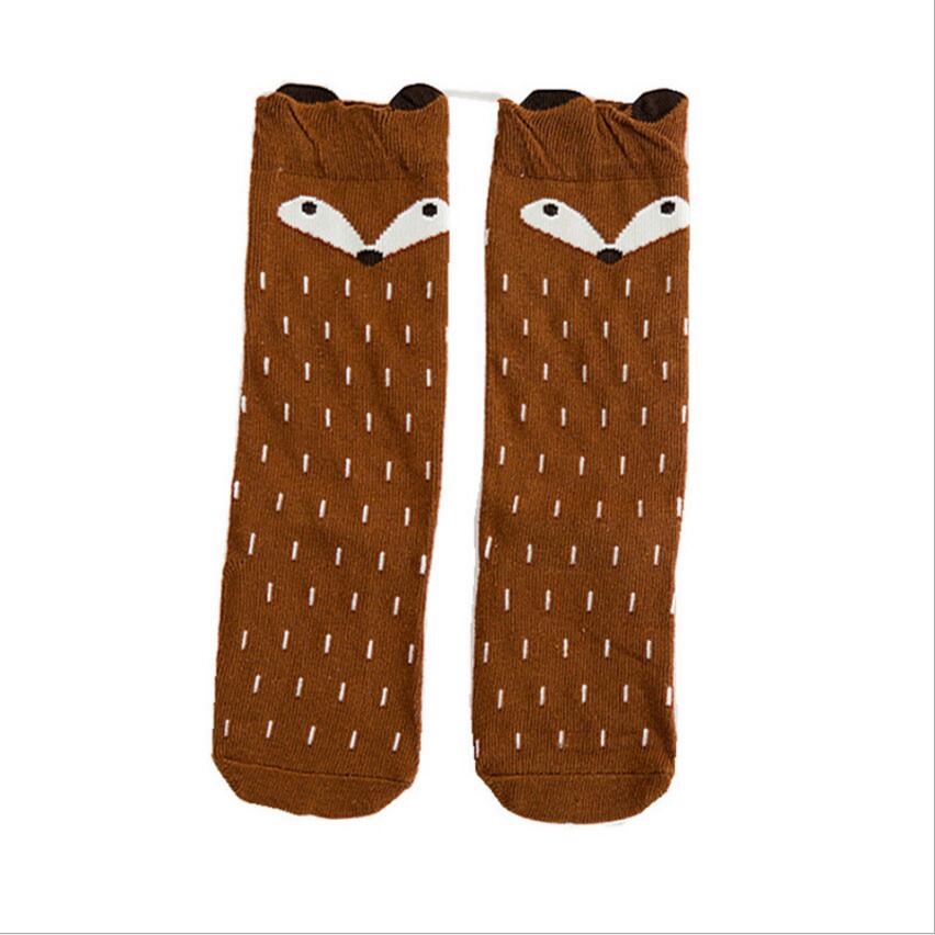 0-6 yrs Knee High Sock Animal Cat leg warmers For newborns infantile thick warm Children socks Baby Boys Girl fox Socks cotton: Children socks 03