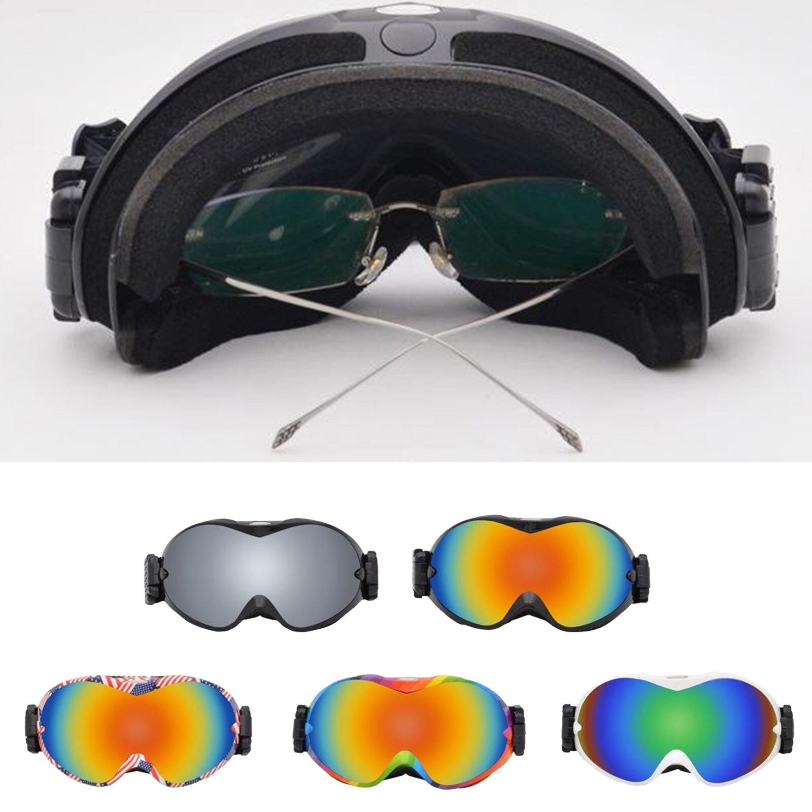 Skibrillen dubbellaags  uv400 anti-condens grote skibrillen skiën sneeuw mannen vrouwen snowboardbrillen
