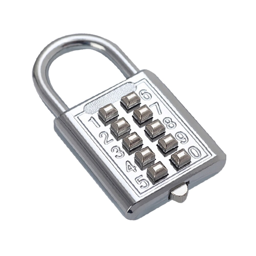 Candado de combinación de código de contraseña de 10 dígitos, candado de aleación de Zinc para equipaje, código de viaje, candado inteligente con llave, candado antirobo: 1pc-SR