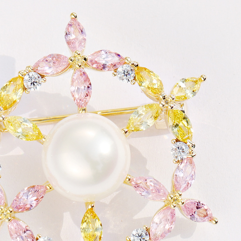 Niedliche japanische ruderbrosche für damen – #39 mehrfarbige zirkon-anstecknadeln, schmuck, party, bürokleidung, schalschnalle, bekleidungsaccessoires