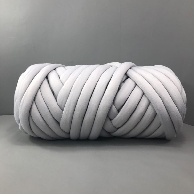 500g/ kugle gør-det-selv super tykt chunky garn bomuldsuld tube hæklet garn voluminøs arm omstrejfende strikketæppe håndstrik spin garn: 1