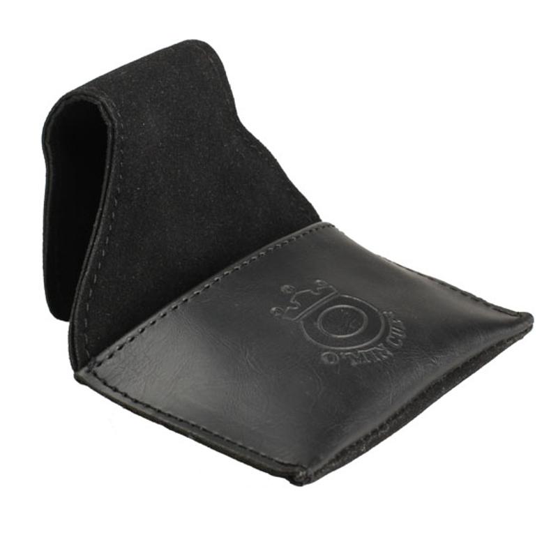 1PCS PU Black Faux Leather Chalk Holder Pouch with Clip Pool Billiards Snooker Cue Billiards Accessories 9.5*5cm