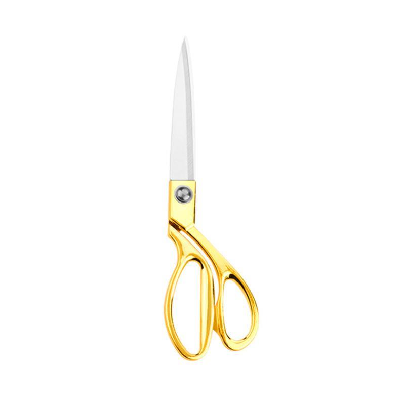 Tijeras profesionales a medida de acero inoxidable, accesorios de costura: Gold-24.2cm