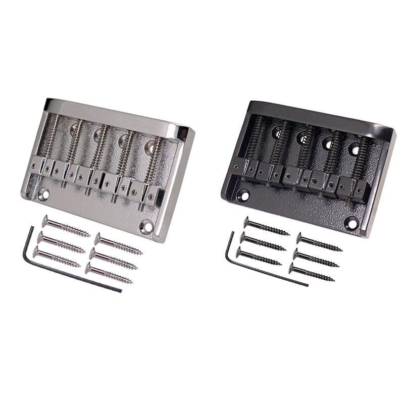 A Set 5 Strings Bass Bridge for Bass Guitar Saddle Guitar Accessories Parts Musical Instrument