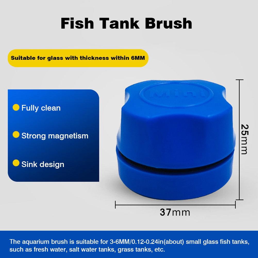 Aquarium Magnetische Borstel Glas Drijvende Algen Schraper Curve Glas Cleaner Mini Scrubber Tool Aquarium Glas Schoonmaken Magneet