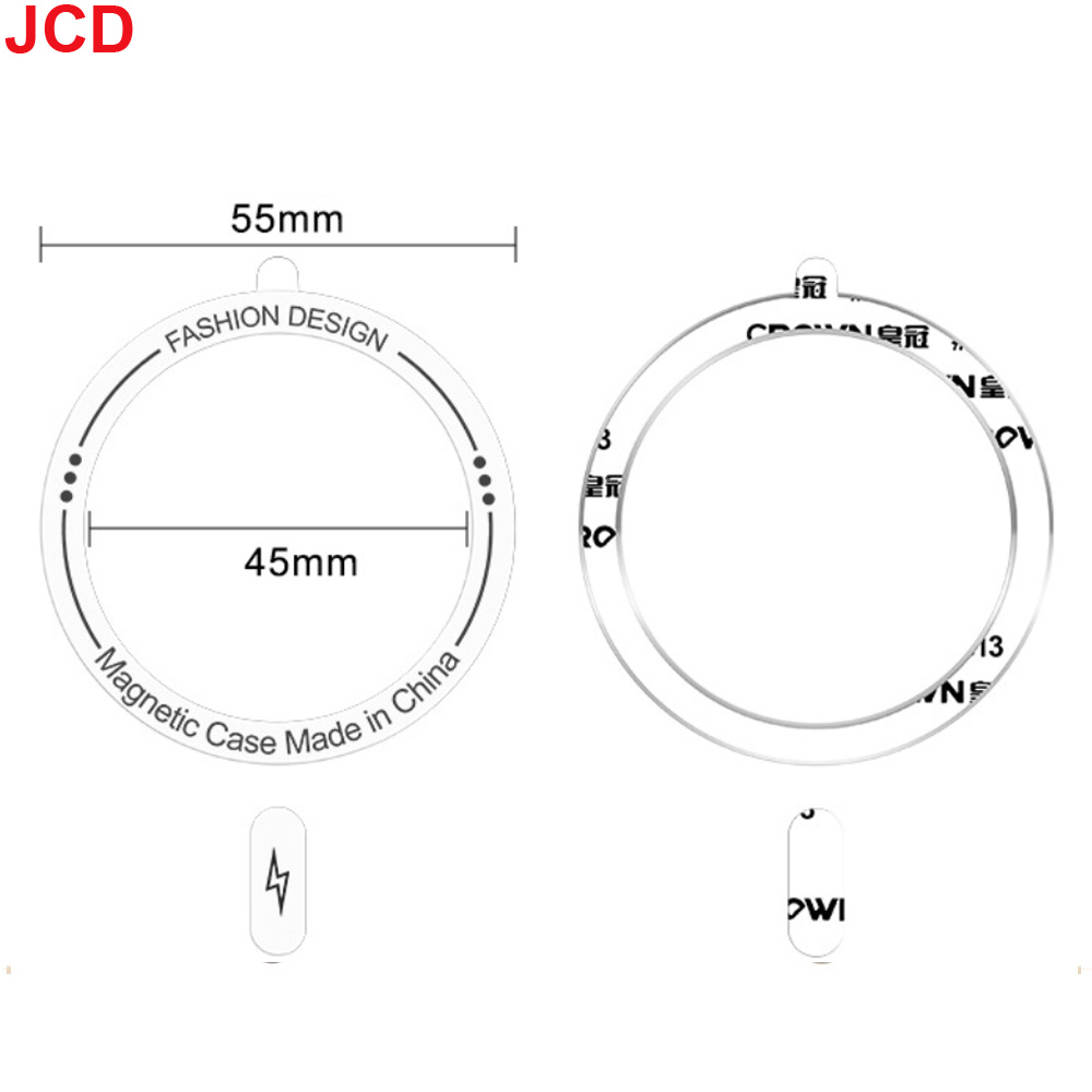 JCD 1pcs Magnetic Metal Plate Ring Metal Plate Sheet Wireless Charger Iron Sheet Sticker for Apple Magsafe Wireless Charging: Pink